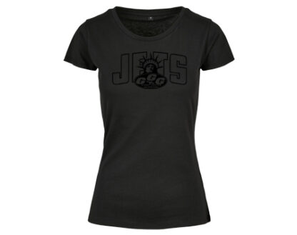 DAMEN  T-SHIRT BLACK EDITION JET OUTLINE
