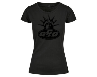 DAMEN  T-SHIRT BLACK EDITION LOGO